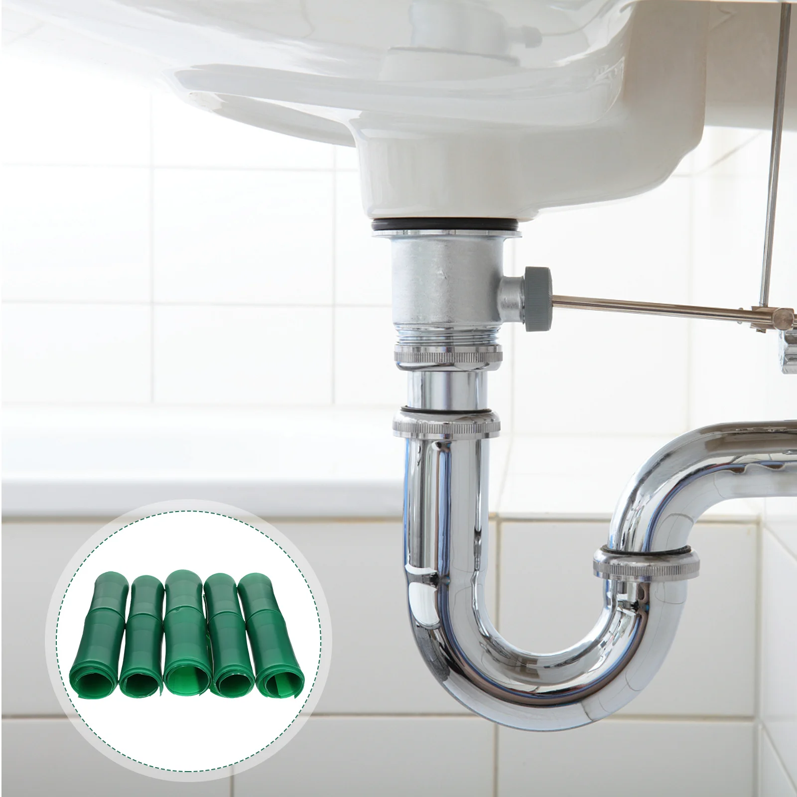 

5pcs Artificial Skin Drain Decor Simulated Bamboo Tubes For Sewer Water Pipe Protection Indoor Outdoor Garden Decoration