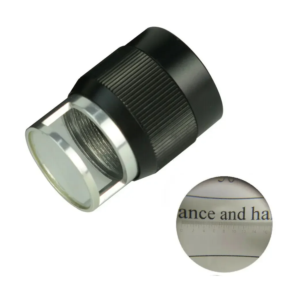 

10X Magnification Portable Cylinder Magnifier Pocket Jewelry Loupe Optical Glass Lens Scale Printing Magnifying Glass