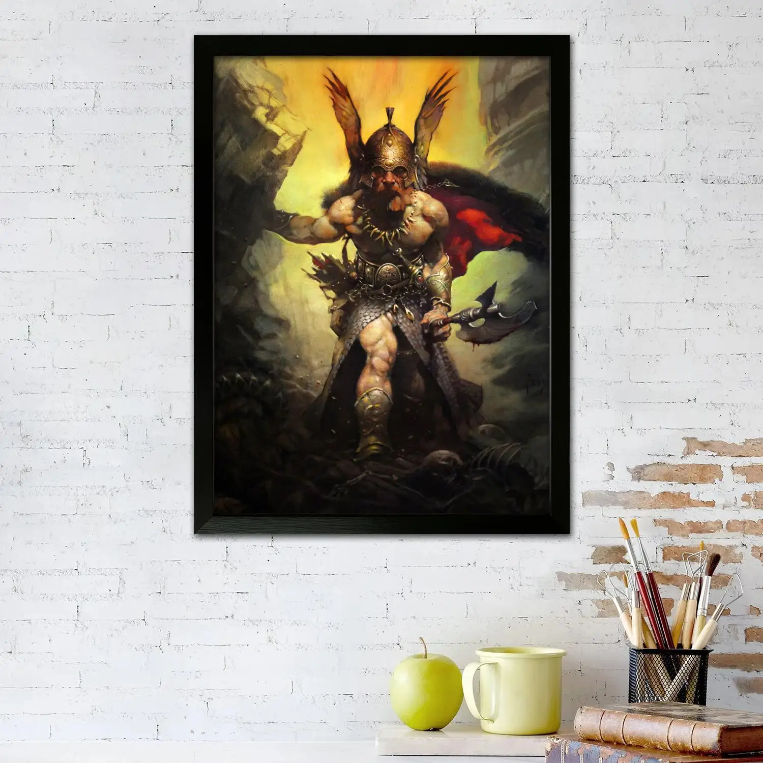 frank frazettas Canvas Art Poster and Wall Art, Picture Print, Modern Family Bedroom Decor,Decorative painting - Image 2