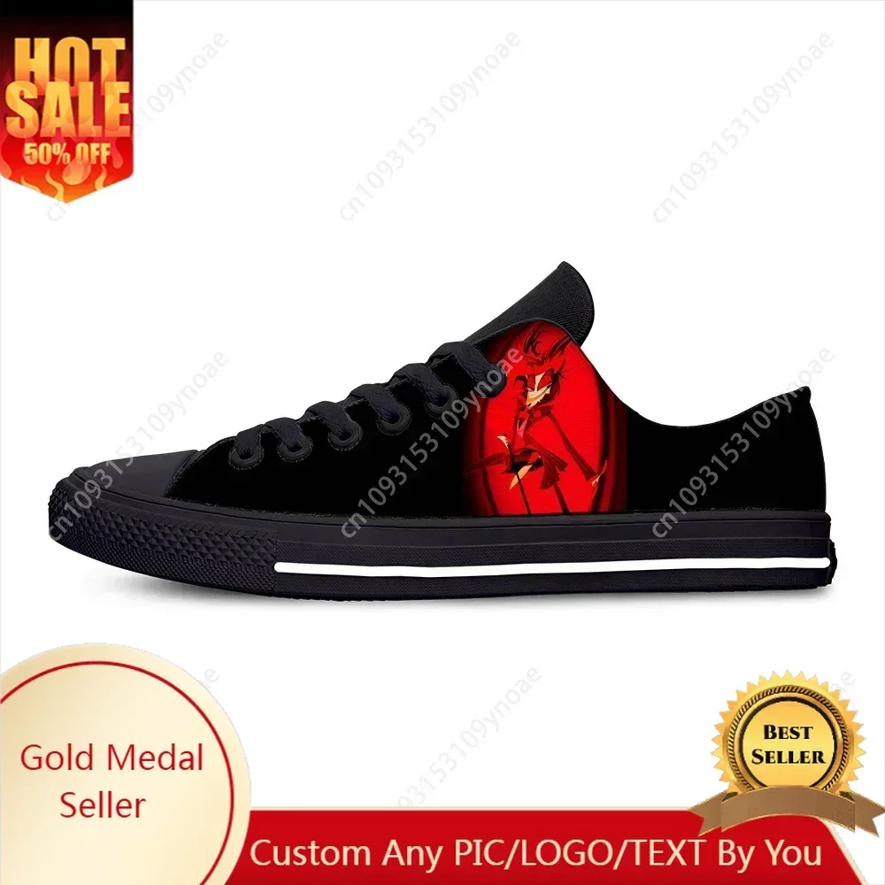 Hot Cool Summer Fashion Low Top Sneakers Breathable Classic Canvas Shoes Man Woman Hotel Hazbin High Quality Board Shoes