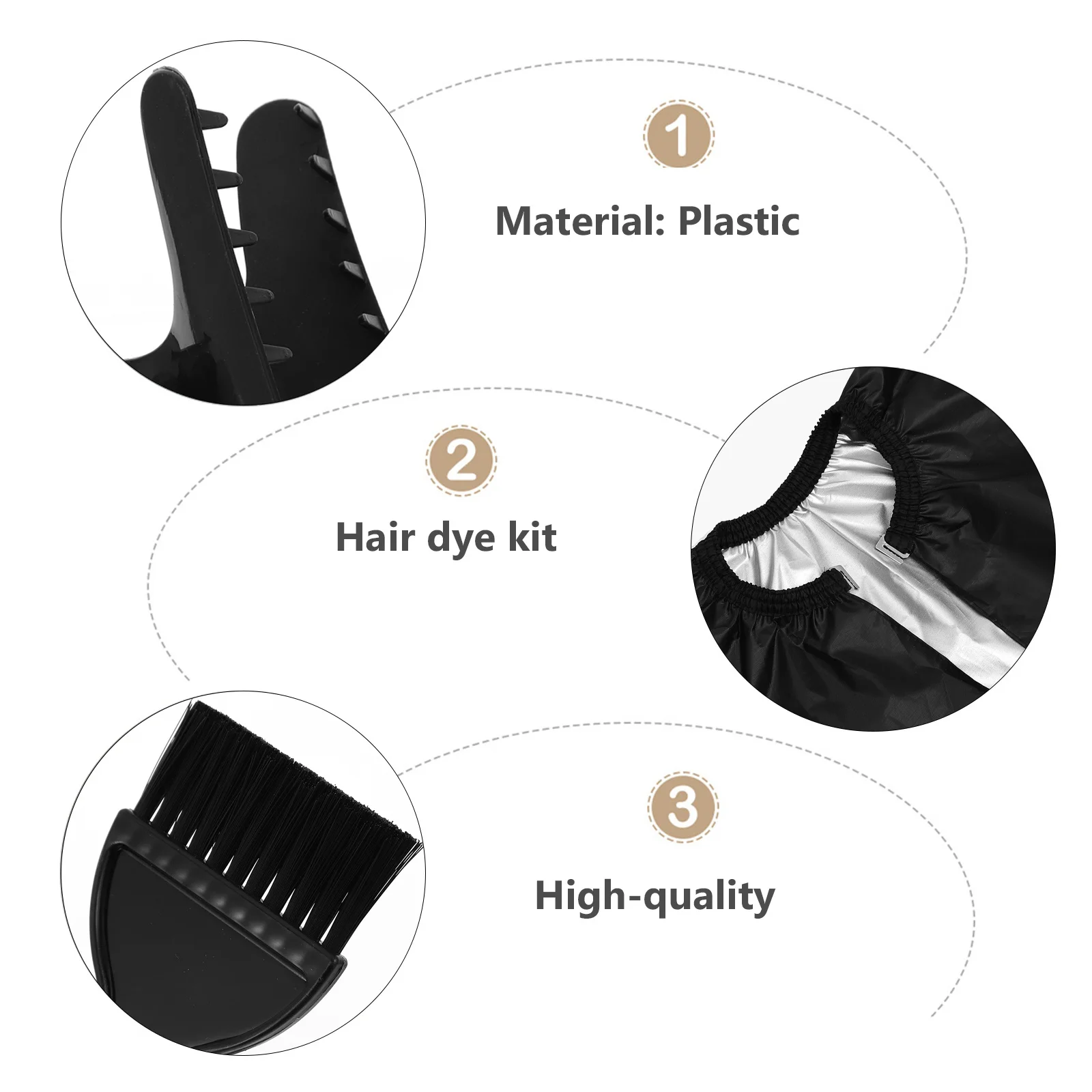 

11Pcs Hair Highlight Kit with Silicone Caps Professional Dye Tools for At Home Salon Hair Coloring Styling Salon Highlight Cap