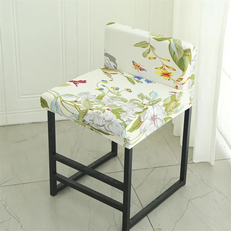 Elastic Printing Chair Covers T-shaped Pattern Chair Seat Case Elastic Dining Chair Protector Office Restaurant Universal Size