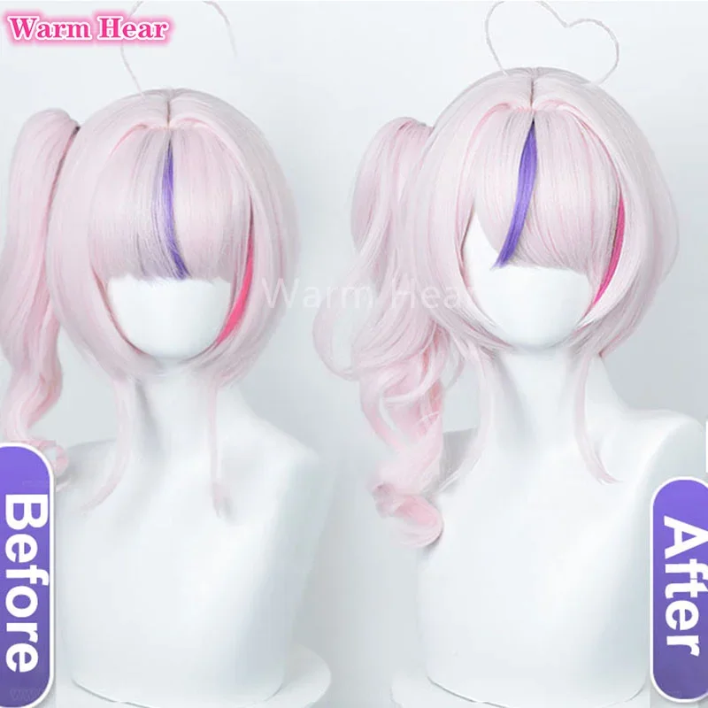 Vtuber NIJISANJI IN ILUNA Maria Marionette Cosplay Wig Pink Ponytail Heat Resistant Synthetic Hair Halloween Wigs Wig Cap