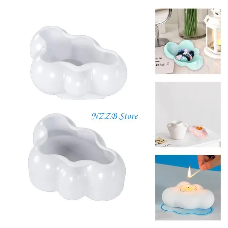 

T21F Versatile Silicone DIY Moulds Cloud Holder Molds Storage Tray Mould Home Decorations Gift for DIY Enthusiasts
