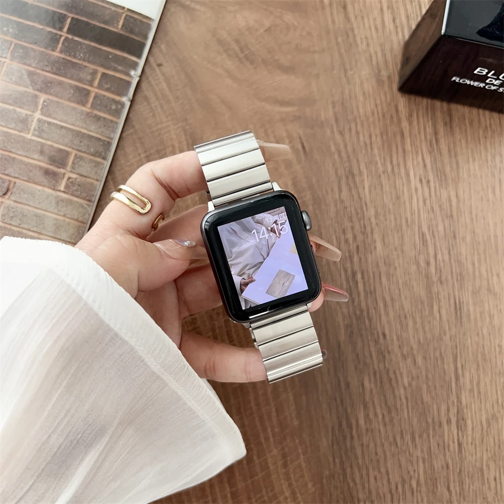 Stainless Steel Strap For Apple Watch Series 10 9 8 7 46mm 41mm 45mm 44mm 40mm For iWatch Ultra 2 49mm 38 42mm Metal Link Band image 2