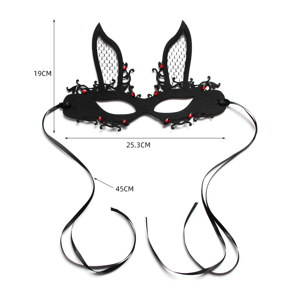 Sexy Rabbit Half Face Masquerade Eye Mask donna Blindfold Bunny girl Bar Costume Party Cosplay Party Mask Costume di Halloween