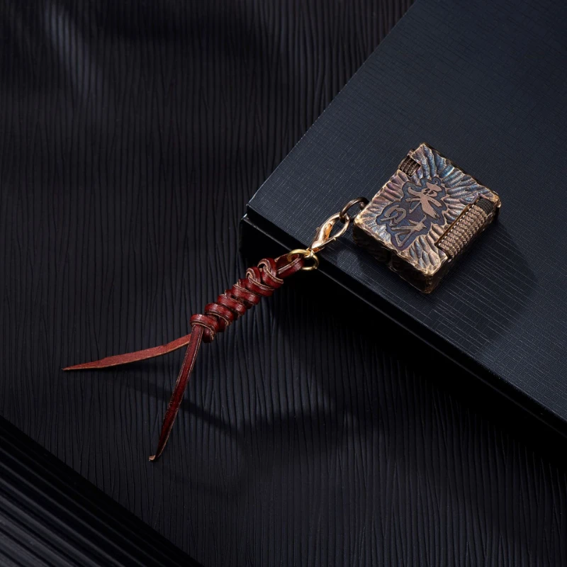 

New Original Windproof Copper Copper Lighter, Mini Toy Pendant with Finger Egg Yolk, Portable Lighter Teeth, Small Gift for Men