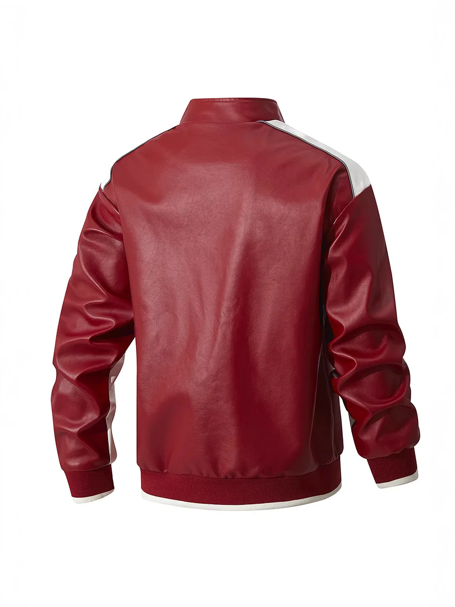 Men's Large-Sized Leather Jacket 2025 New Trendy Motorcycle Wear Spring Autumn Men's Coat Stylish Casual Outerwear