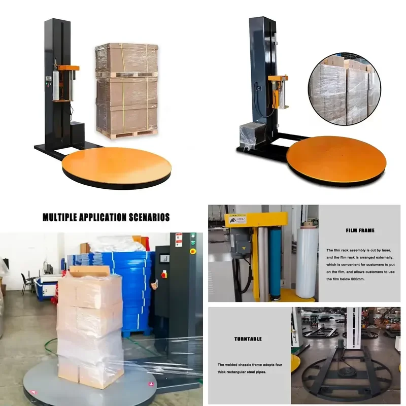Automatic Stretch Packaging Machine Tray Wrapper Film Wrapping Equipment for Palletizing and Logistics Packing