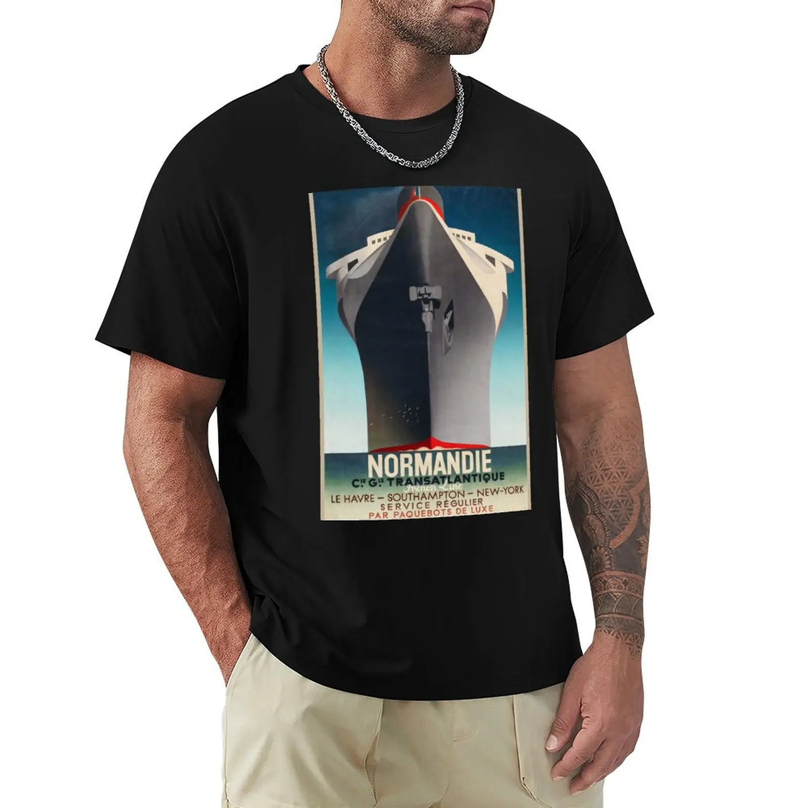 A. M. Cassandre Normandie T-Shirt Basic Plain Tee for Spring and Summer