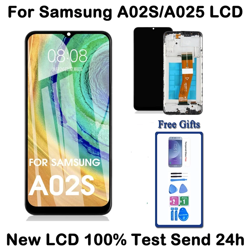 100% протестированный ЖК-дисплей с сенсорным экраном для Samsung A02s A025, дигитайзер для Samsung SM-A025F A025G