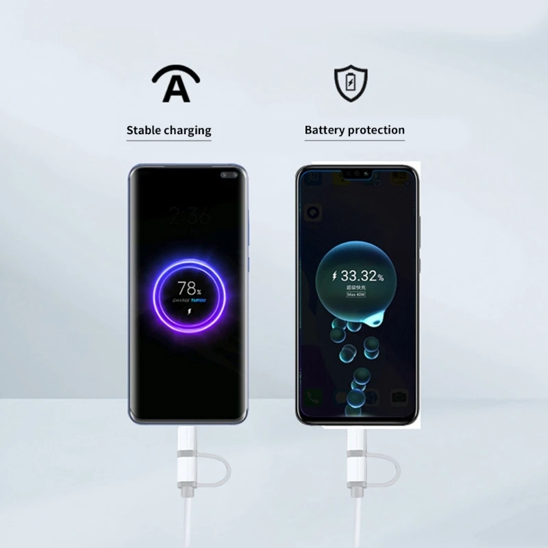 2 In 1 USB Data Sync Fast Charging Cable Micro USB Type C to USB Cable for Phone Dropship