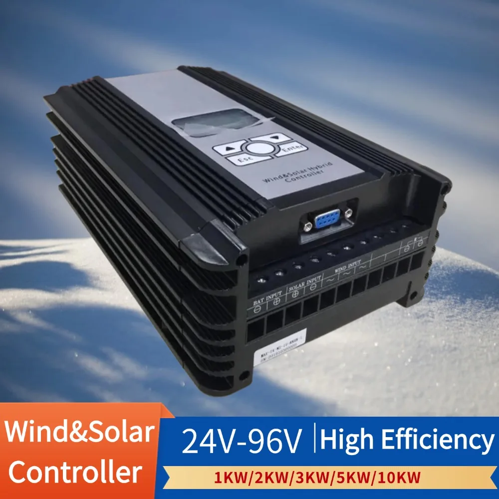 10kw Mppt Laadregelaar Zonne-En Windhybride Systeem Thuisgebruik 24V 48V 96V Automatische Regelaar Voor Windturbine Huishoudapparaat