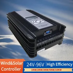 10KW MPPT Charge Controller Solar & Wind Hybrid System Home Use 24v 48v 96v Auto Regulator For Wind Turbine Home Appliance