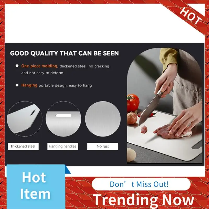 

24-часовая кухонная разделочная доска из нержавеющей стали, доска для замешивания фруктов и овощей, антибактериальная, устойчивая к плесени