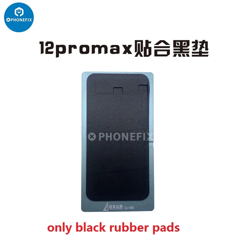LCD alignment positioning mold with bezel frame Black rubber pads For iPhone 11 12 13 14 15 16 Series LCD Screen Display Repair