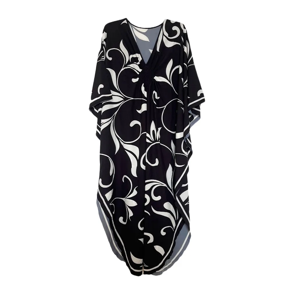 

Fashion V Neck Summer Sunscreen Smock Plus Size Loose Swimsuit Cover Up Dress Bathing Suit Casual Swim Dress for Women