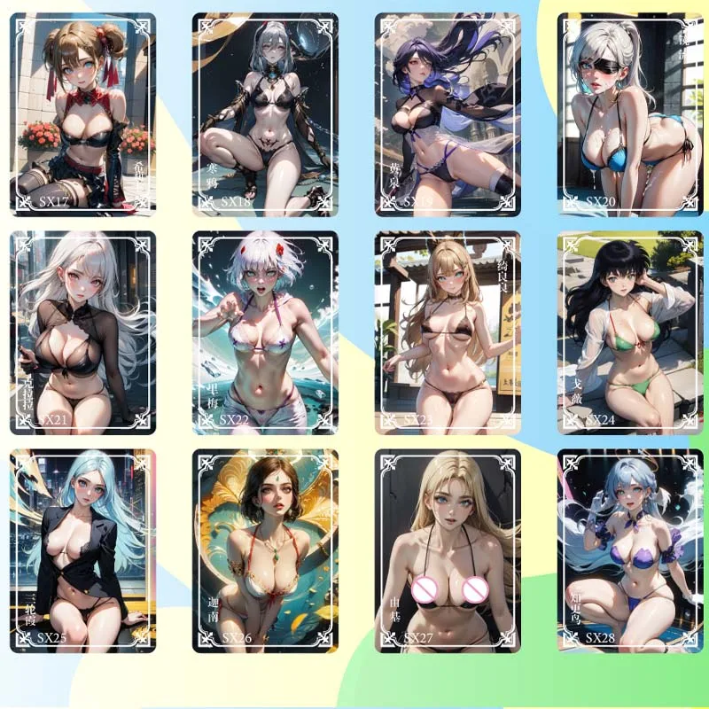 Limited sale New style Sexy naked card ACG Goddess story,naked,big boobs Girl bath cards,Bikini Big ass Wife card collection