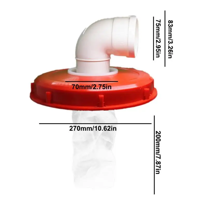 Rain Barrel IBC Tank Filter Cover Nylon Washable Rainwater Tanks For DN75 Cover Built-in Filter Bags Ton Barrel Filter Cover Pad