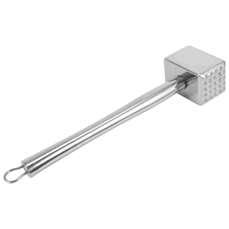 

Stainless Steel Steak Tenderizer Practical Meat Hammer Pounder