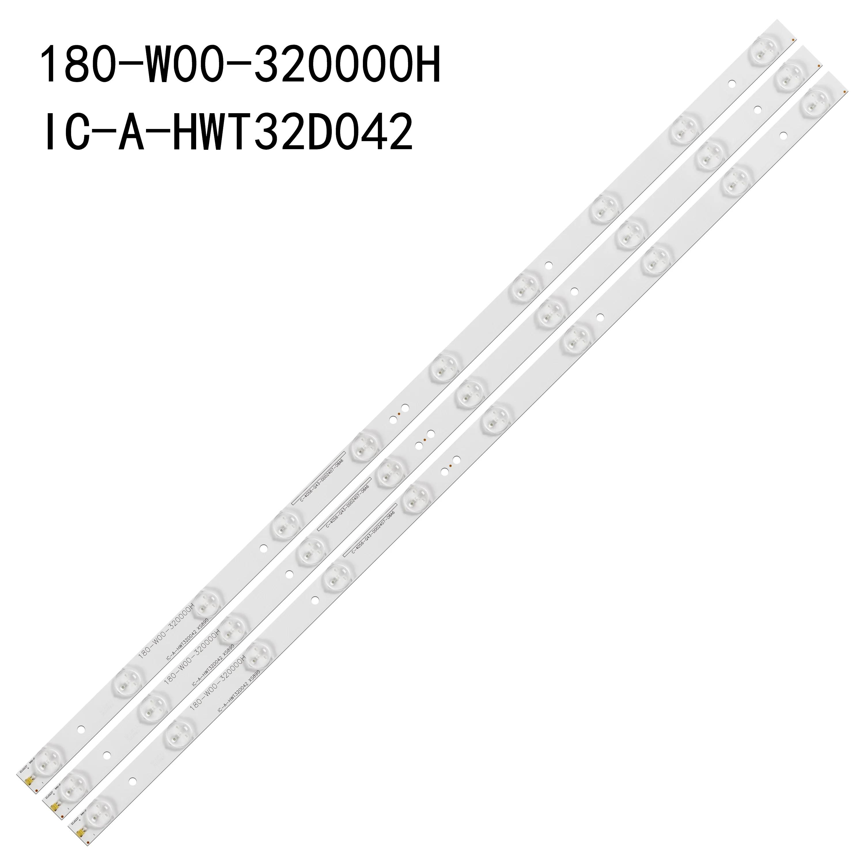 

3Pcs/Set LED Backligh Strip IC-A-HWT32D042 B2C6 D6Z6 180-W00-320000H 10 LEDs 630MM