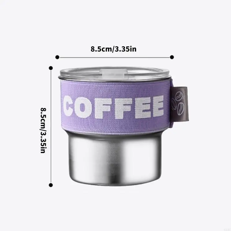 Convenient Silver 400ml Insulated Tumblers for Coffee Lover and Daily Commutes Q5WC