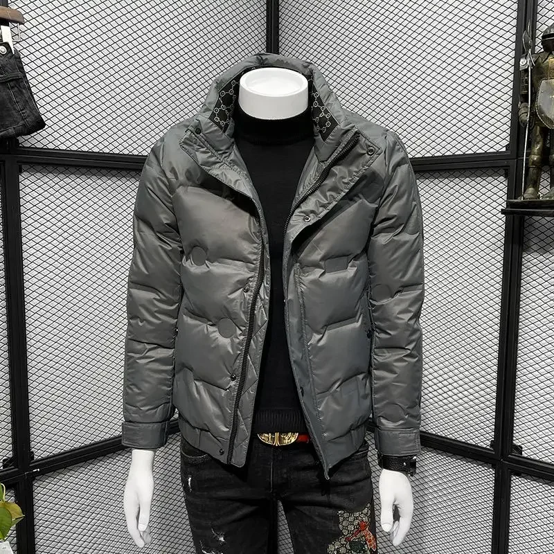 Men's down cotton clothes winter new light and warm short high-end casual cotton-padded jacket