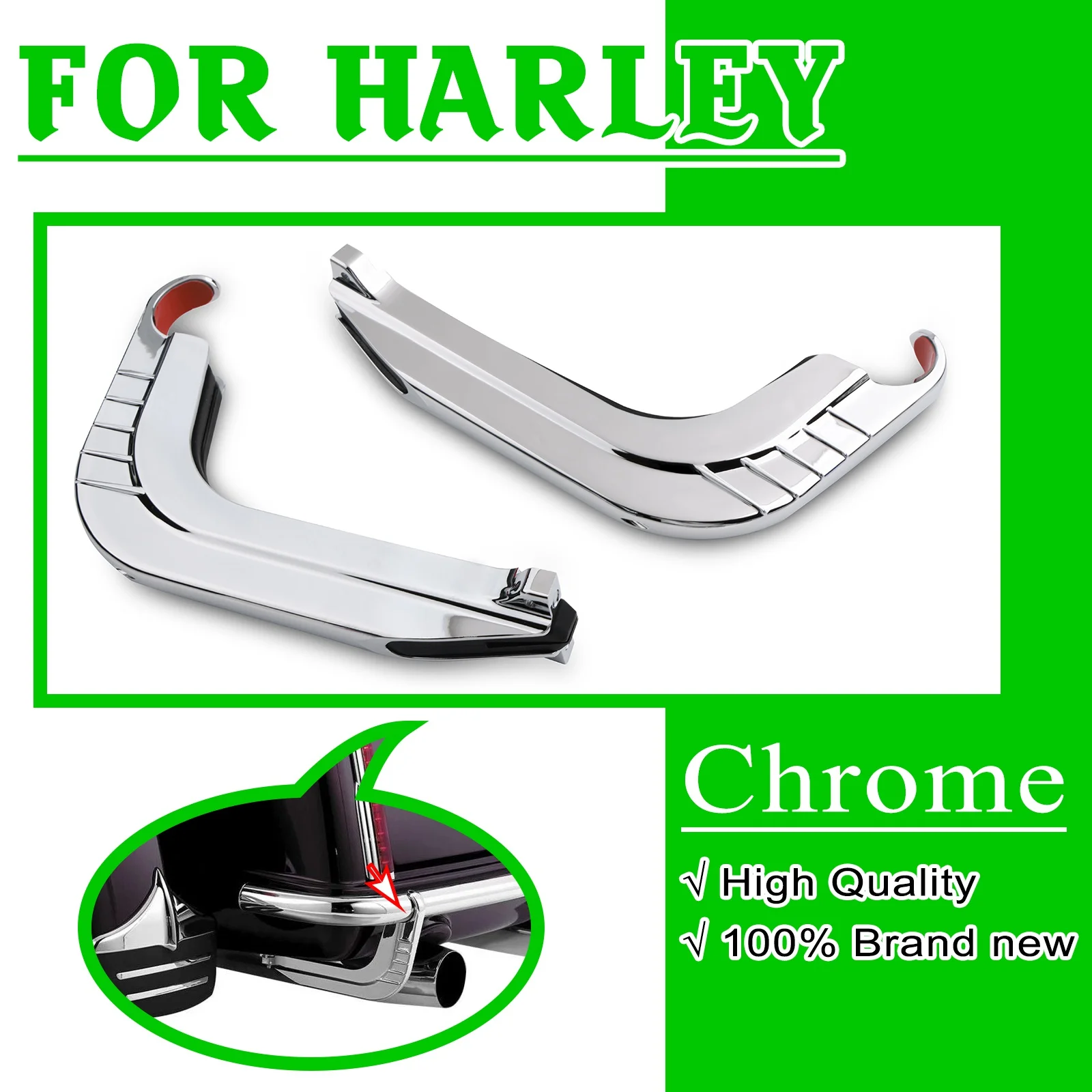 Motorcycle Rear Bumper Accents Kit For Harley 2009-2023 FLHTCUTG Tri Glide Ultra Classic