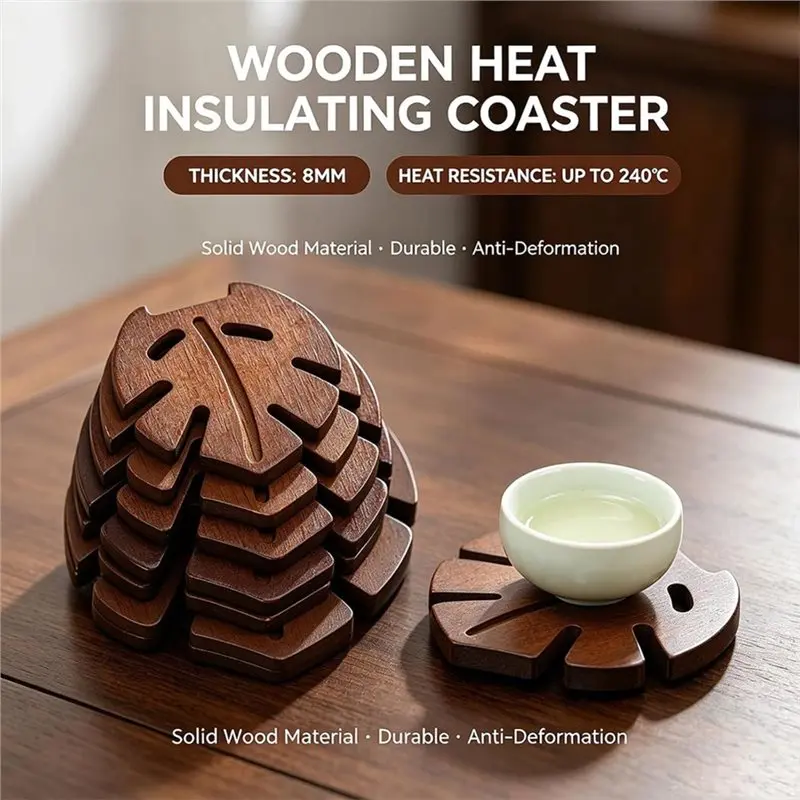 A02F-Kitchen Trivets Tree Trivet Set With Storage Stand For Hot Dishes For Cups Bowls Plates Teapots For Hot Pots Frying Pans