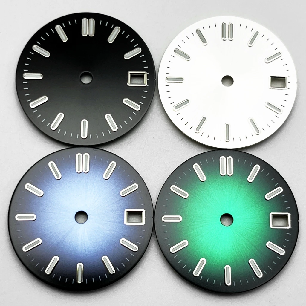 

29mm NH35 Watch Dial Sterile With Calendar Window Luminous Fit NH35 3/3.8 O'Clock Crown Movement Watch Accessories