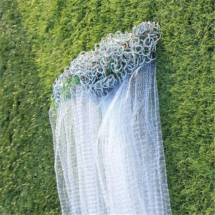 Lead Chain Fishing Net Throw Throwing Cast Net Natural Nylon Bottom Pocket Cast Net 10FT Low Price, PA Double Monofilament, 1