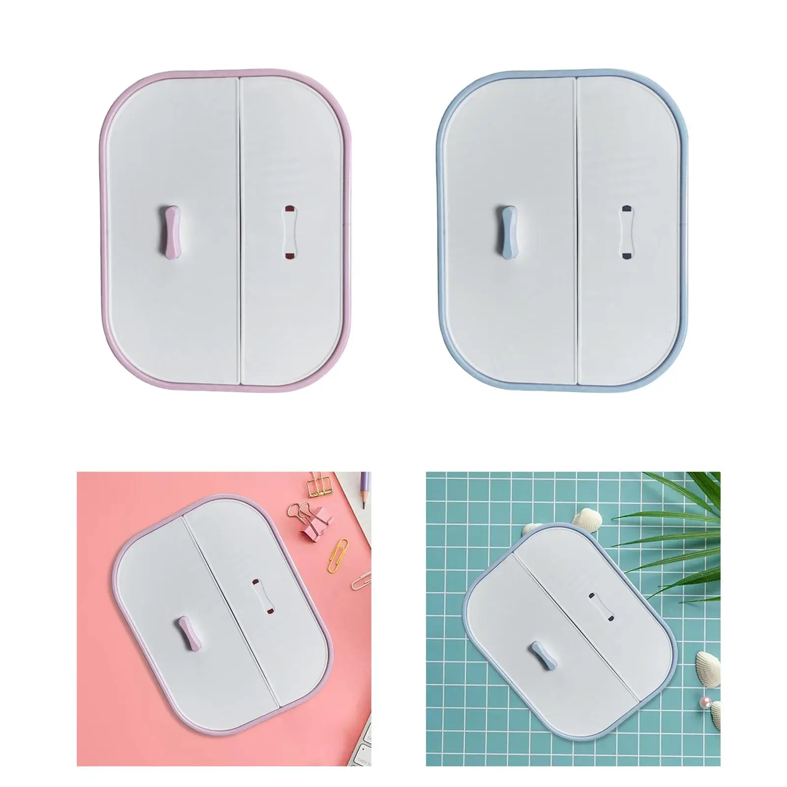 Kids Jewelry Box Organizer 2 Layer Drawer with Cartoon Stickers Lightweight