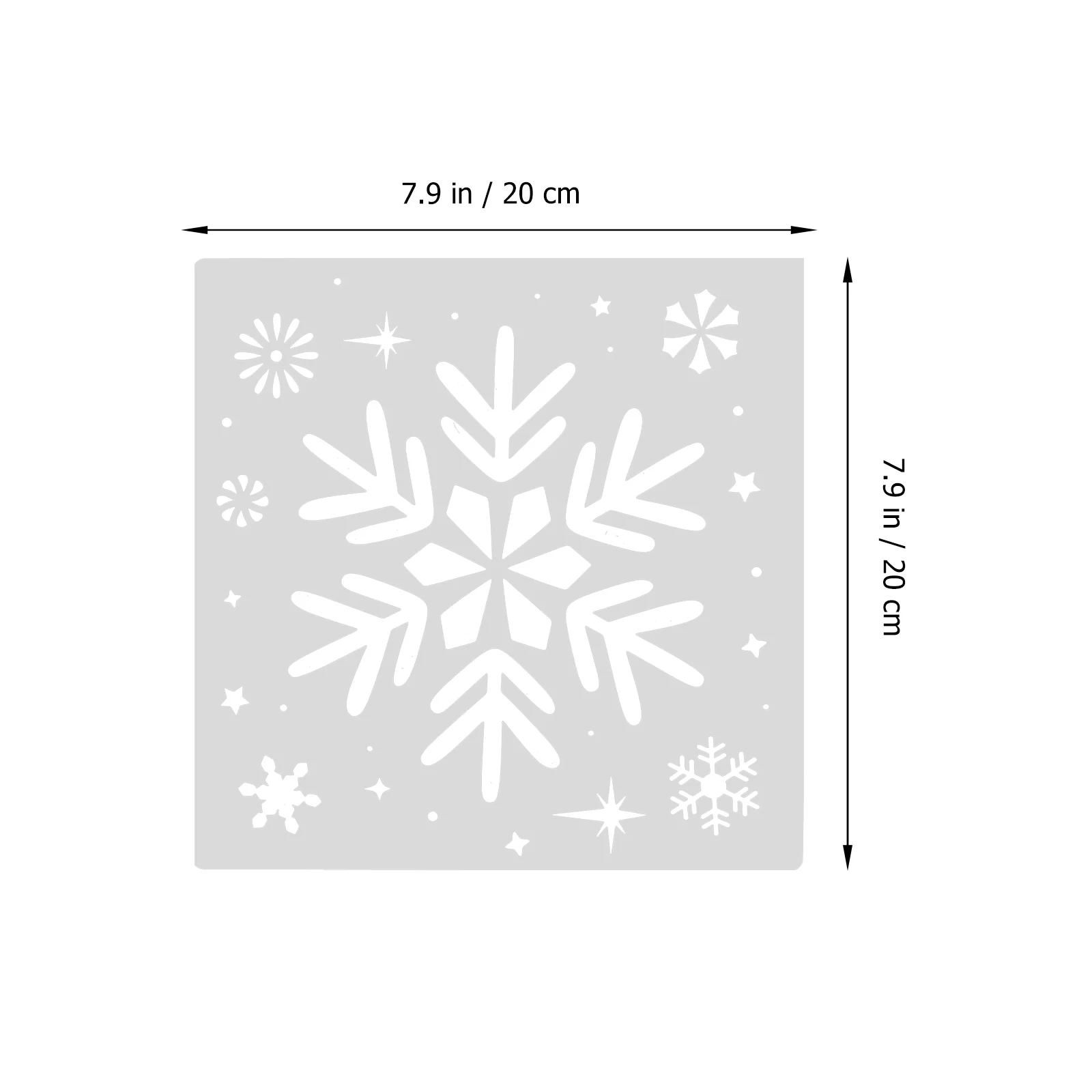 6 Pcs Painting Template DIY Templates Christmas Hollow Stencil Graffiti Stencils Drawing Plastic Snowflake Molds