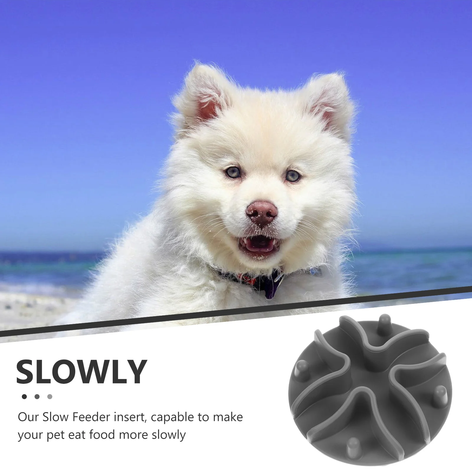 Slow Feeder Feeding Bowl Insert Puppy Bowls Lovely Dog Pet The Slowing Food Silica Gel That Eating Pets