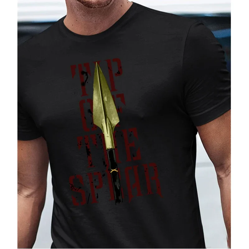 US Marine Corps Tip of The Spear T-Shirt 100% Cotton O-Neck Summer Short Sleeve Casual Mens T-shirt Size S-3XL