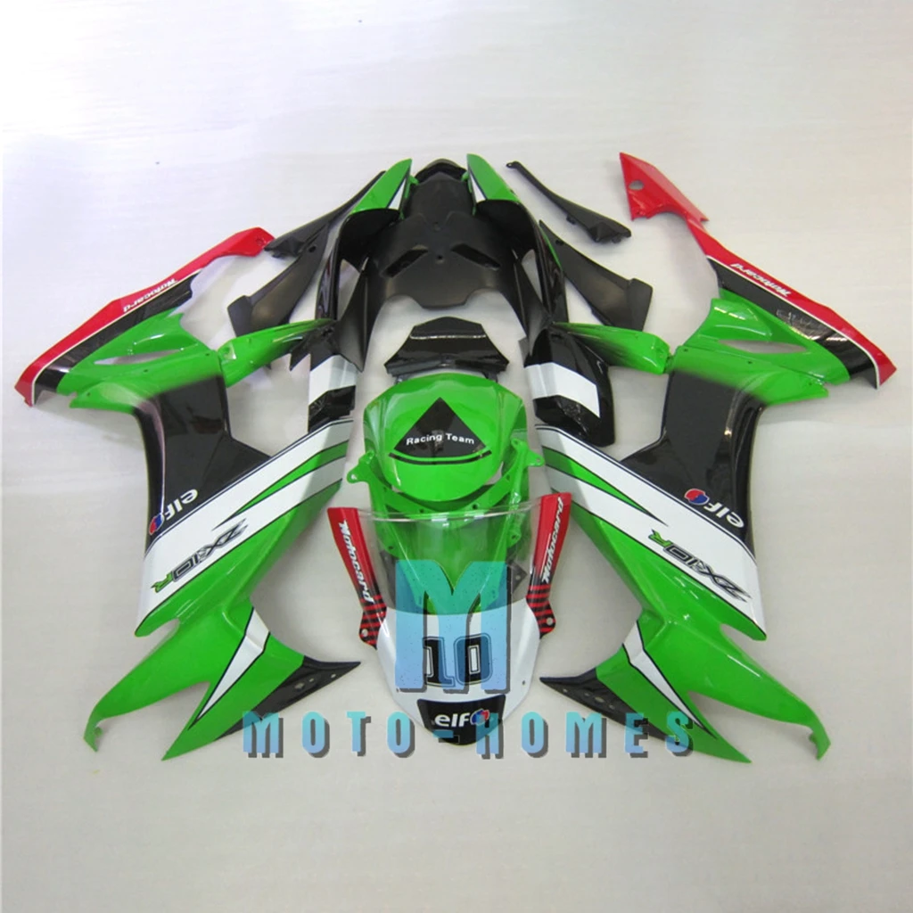 

Chinese Injection Fairing Kit for ZX10R 08-11 Kawasaki Ninja ZX-10R 2008 2010 Green Black Street Racing ABS Plastic Wrecked Bike