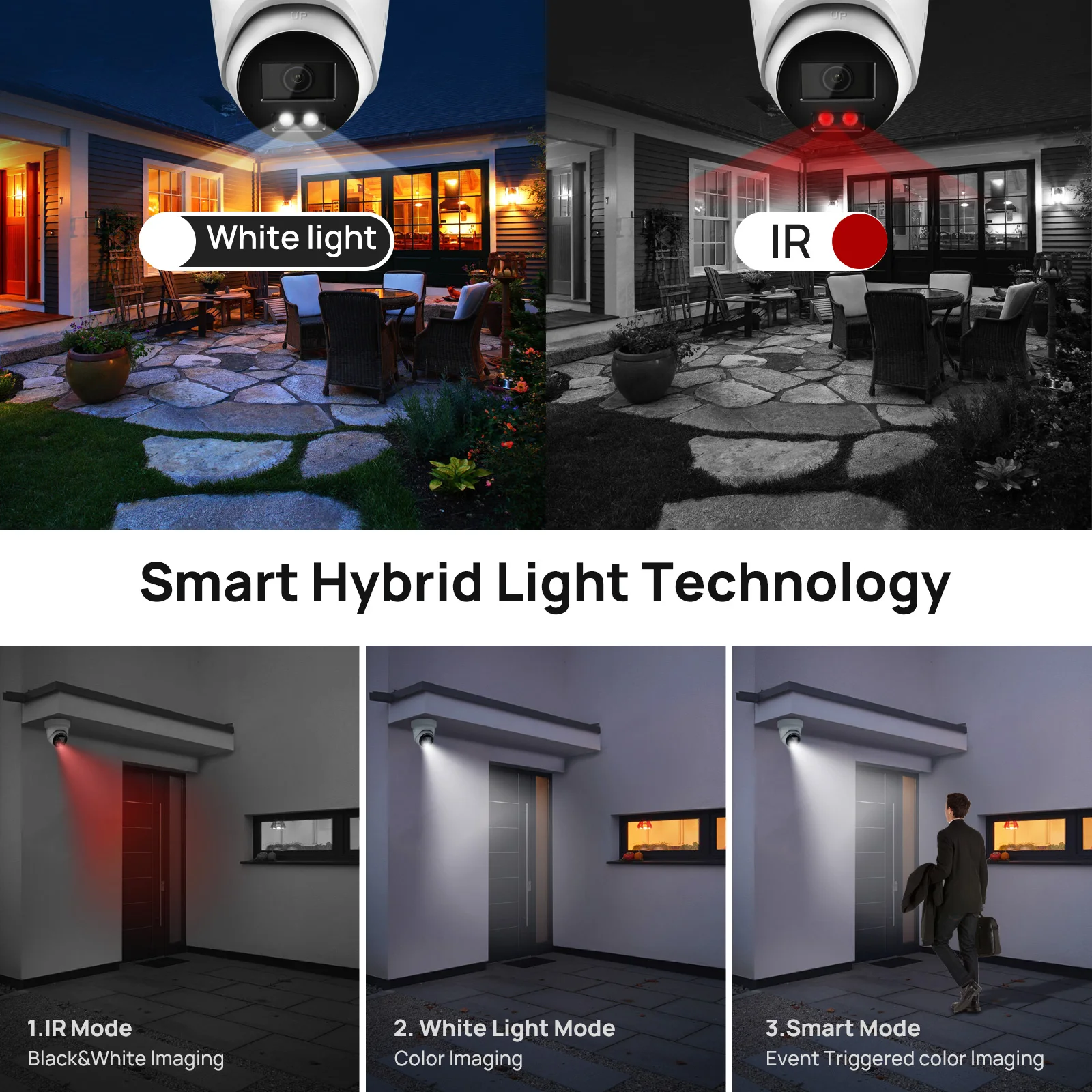 Hikvision 8MP IP Camera DS-2CD2387G3-LIS2UY/SRB Smart Hybrid Light ColorVu 2-Way Audio Turret Camera Red Blue Light Audio Alarm