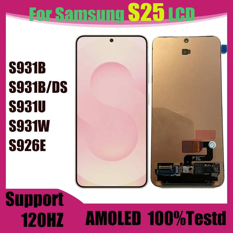 Ecran-lcd-super-amoled-s931-pour-samsung-s25-s931b-s931u-ecran-tactile-lcd-avec-defaut-sans-cadre-assemblage-de-numerisateur-remplacement
