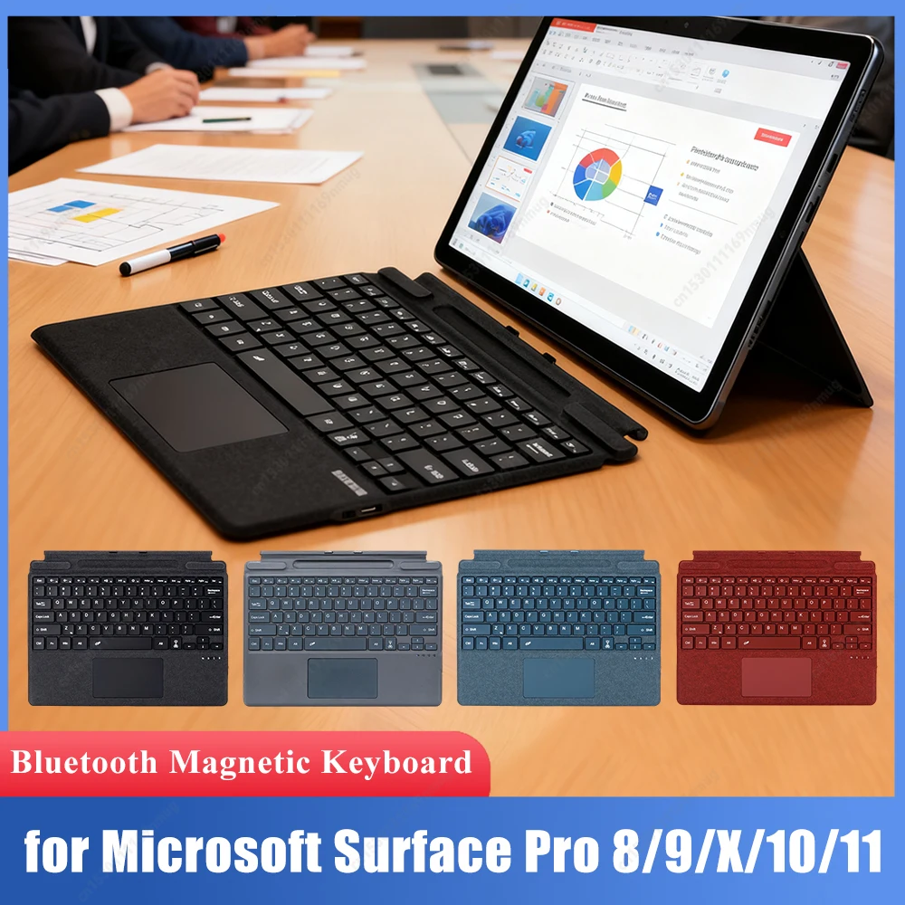 

Bluetooth-Compatible Magnetic Wireless Keyboard Type C Charging Portable Magnetic Keyboard for Surface Pro8/9/X/10/11 Computers