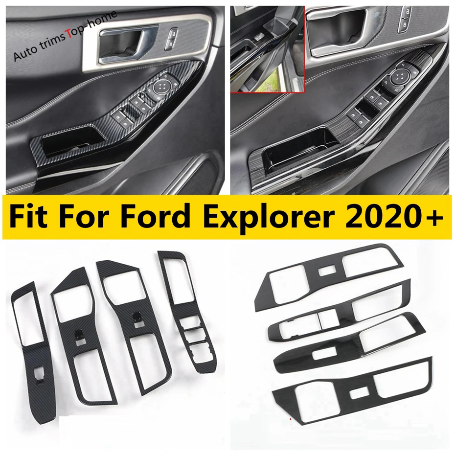 

Car Inner Door Armrest Glass Window Lift Button Switch Panel Cover Trim Fit For Ford Explorer 2020 - 2023 Interior Accessories