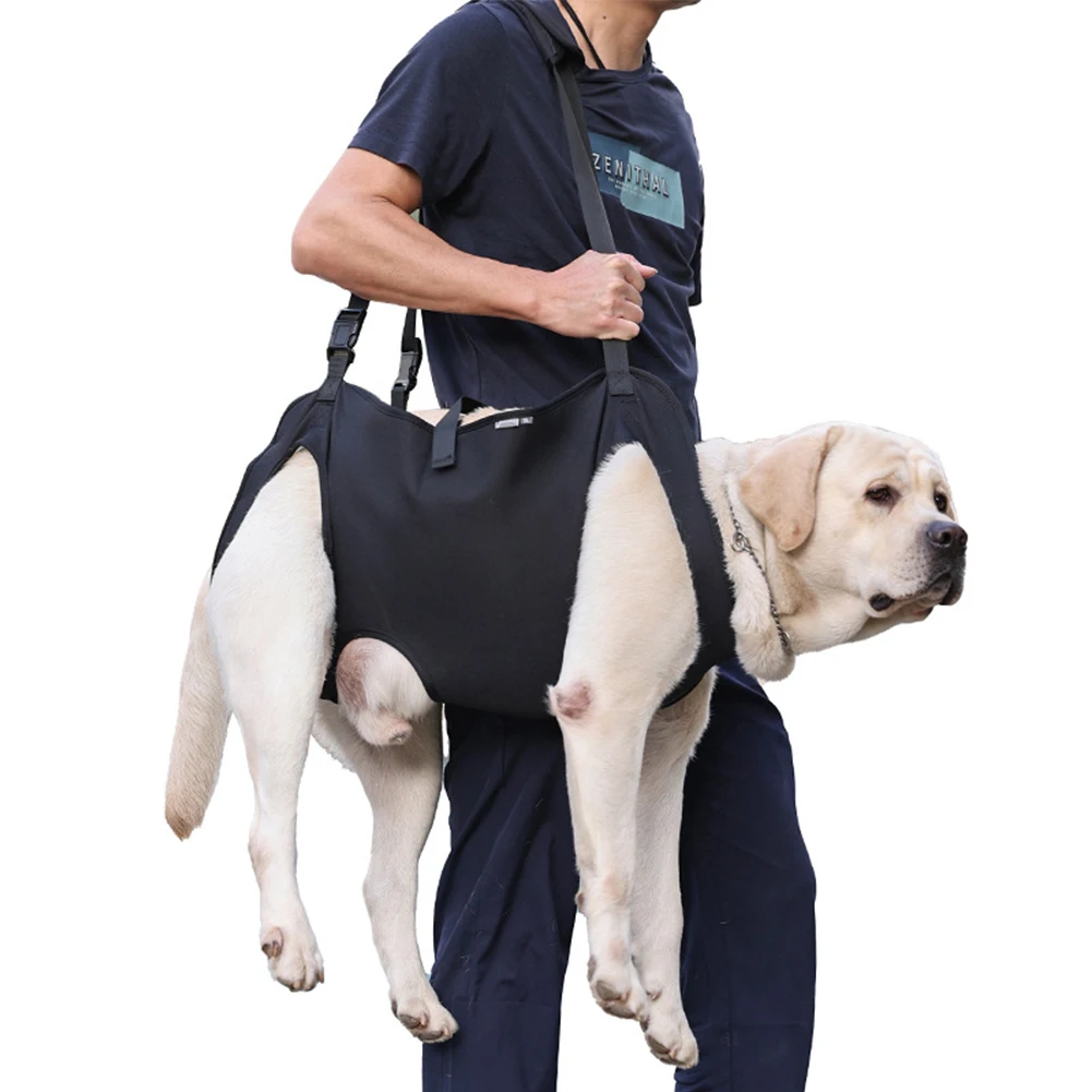 Dog Sling Carrier Dog Carry Sling Pet Legs Support & Rehabilitation Dog Lift Harness For Up And Down Stairs Arthritis