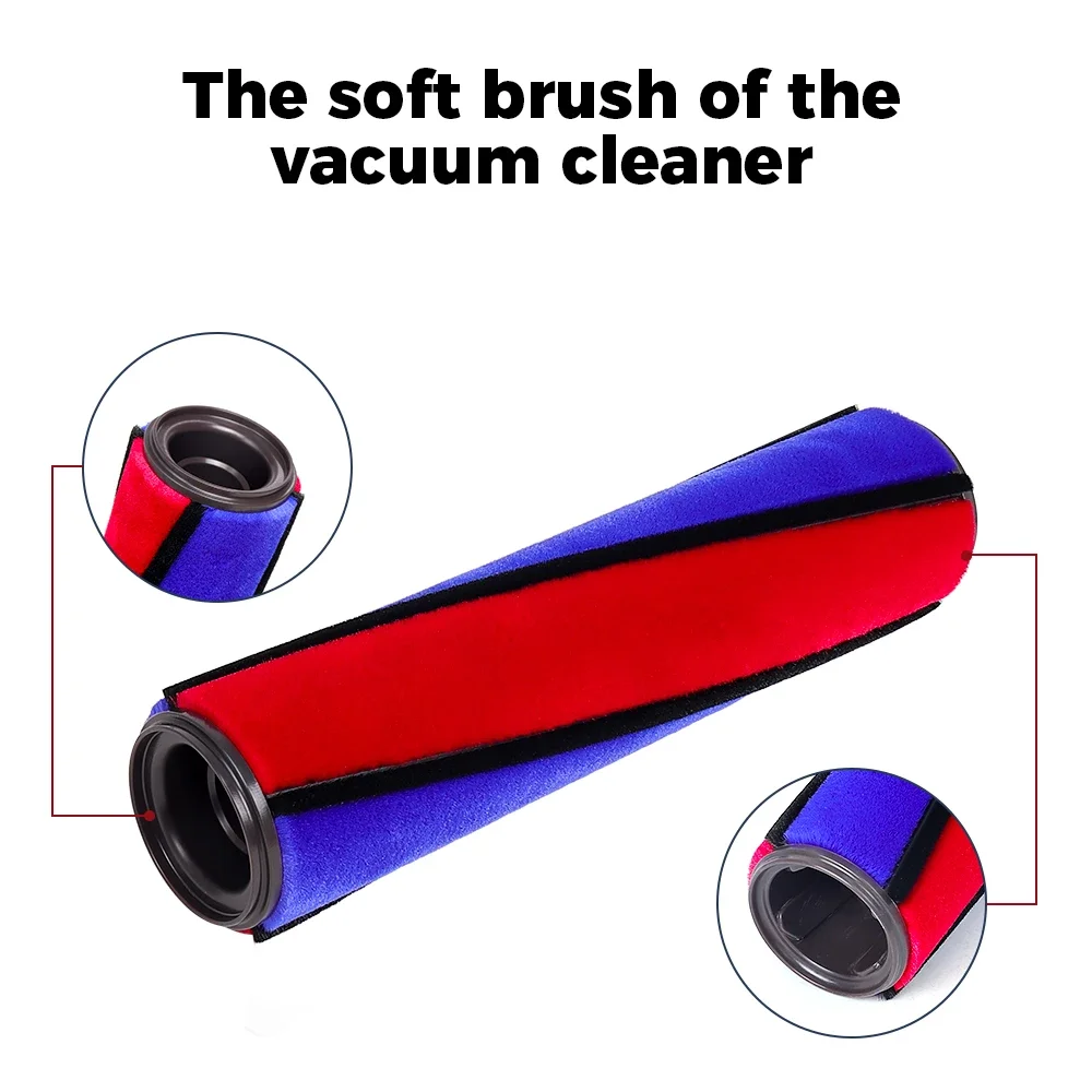 Roller Brush Bar Soft Roller Brush Soft Plush Strips For Dyson V6 V7 V8 V10 V11 Vacuum Cleaner Replacement Accessory view 5
