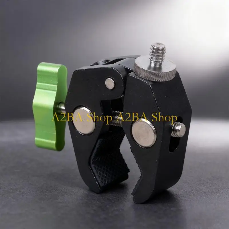A2BA Aluminum Alloy Crabs Clamp Adapters 1/4” 3/8” Female Threads For Photography Gear Mounting Solution