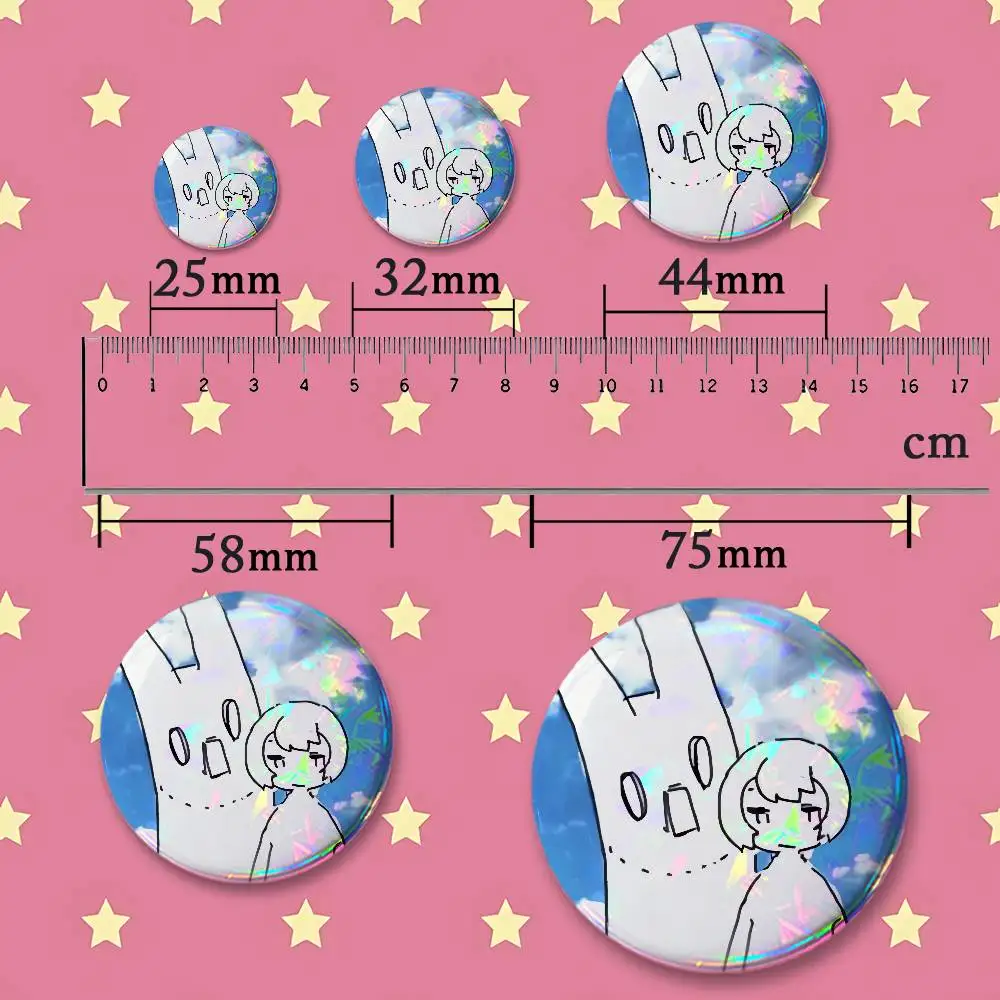 Y-Yorushika Band Artist Alley Fan-made Merch Custom Badges 75mm 44mm 25mm 32mm 58mm Collect Gifts Large