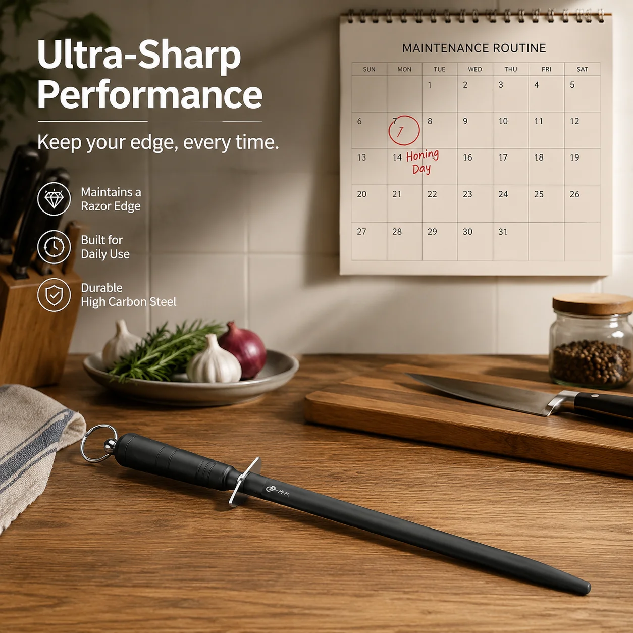 High Tech Kitchen Accessories - High Quality Knife Sharpener Rod,Professional Sharpening