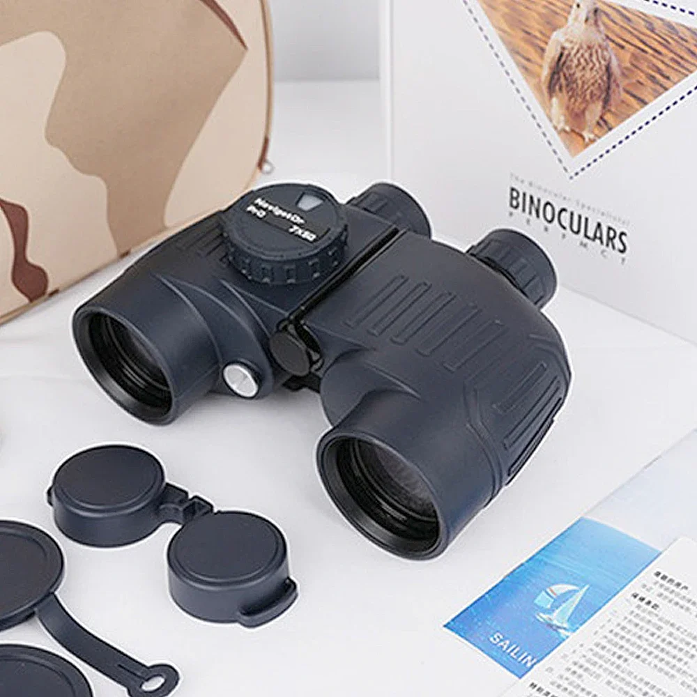 HABO HB10X50 Metal Compass Rangefinder ED Binocular Telescope Durable Waterproof Binoculars for Outdoor Camping with FMC Coating