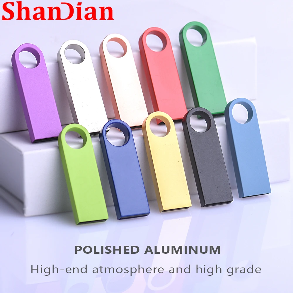 New Metal Mini Flash Drive USB 2.0 64GB Custom LOGO 32GB Pen Drives 16GB Memory Stick 8GB U Disk 4GB Black Commercial Affairs