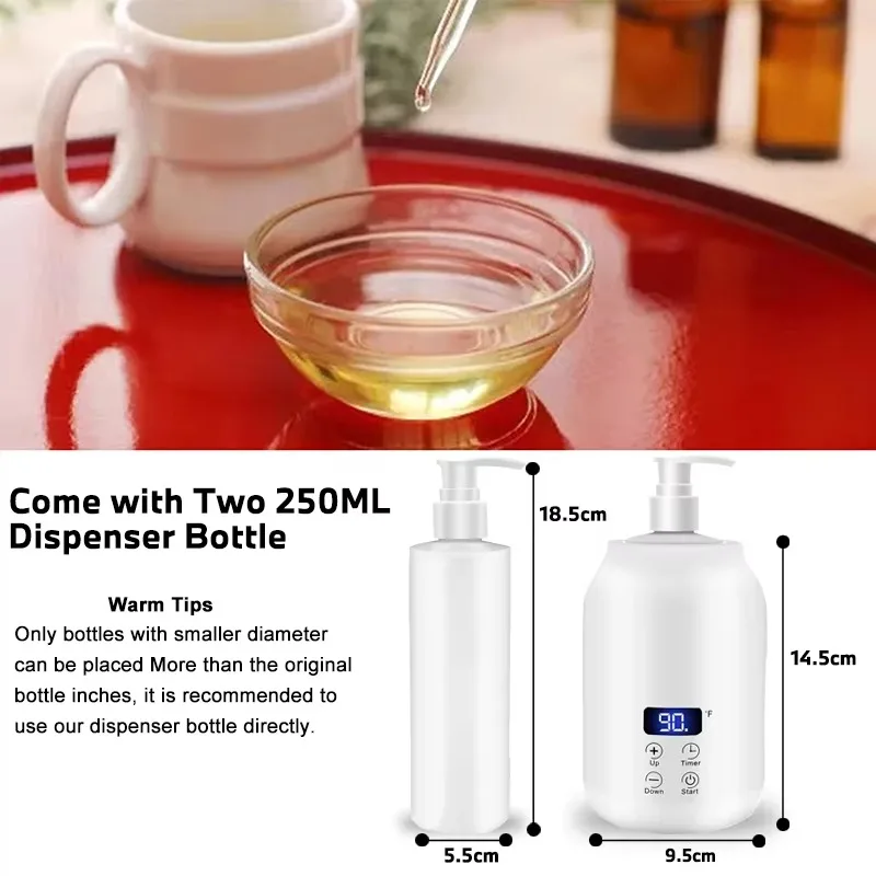 เครื่องอุ่นน้ำมันนวดไฟฟ้าแบบดิจิตอล พร้อมจอ LED สำหรับขวดโลชั่น ครีม น้ำมันหอมระเหย ใช้ได้ทั้งที่บ้าน ร้านเสริมสวย และสปา