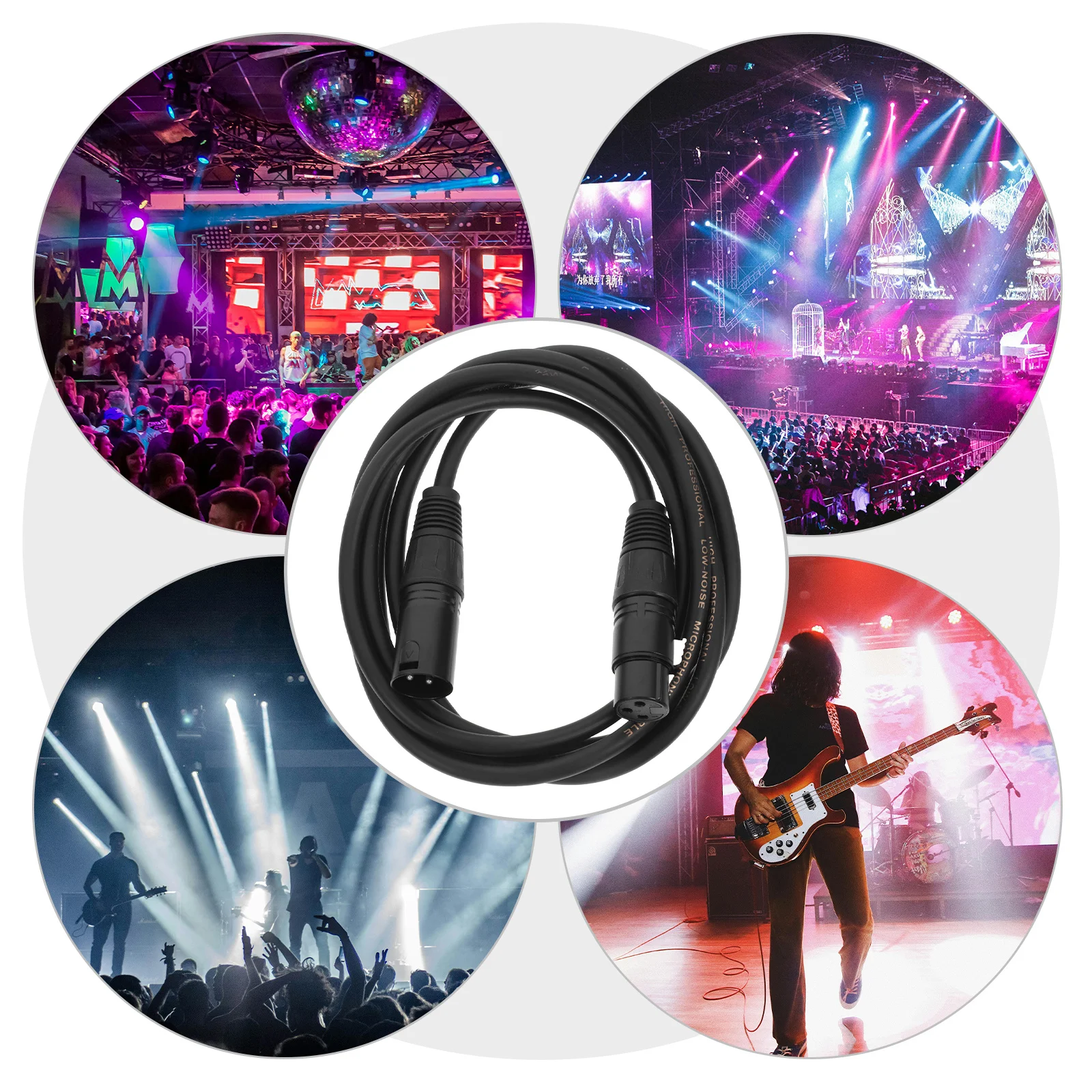 10 قطعة 2 متر 3-Pin المرحلة الإضاءة Dmx كابل مقاوم للماء مرنة سترة PVC تتحرك رئيس الاسمية ضوء الصوت إشارة خط #6