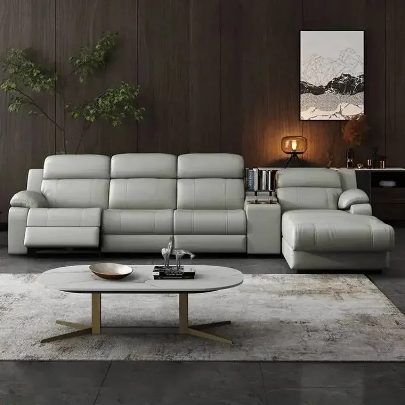 xx-Gray Recliner Sofas Armrest Waterproof Apartments Sleeper Electric Sofa Modern Designer Divano Intelligente Furniture^
